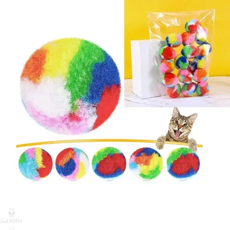 20pcs/set Plush Ball Cat Toys