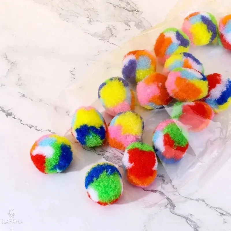 20pcs/set Plush Ball Cat Toys