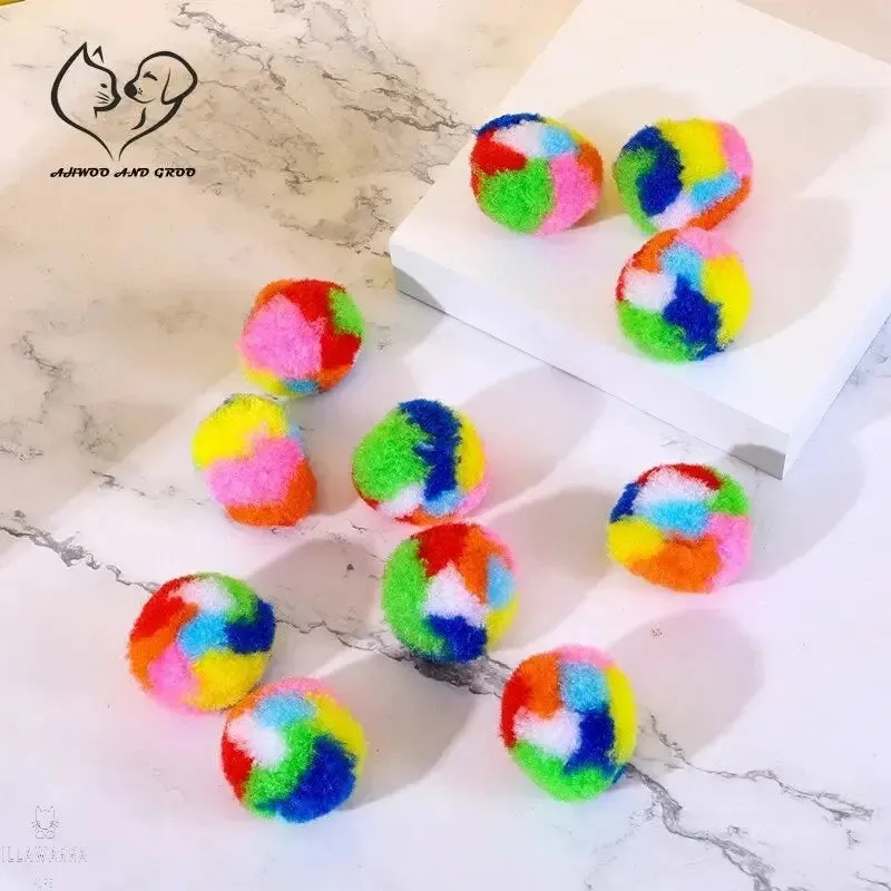 20pcs/set Plush Ball Cat Toys