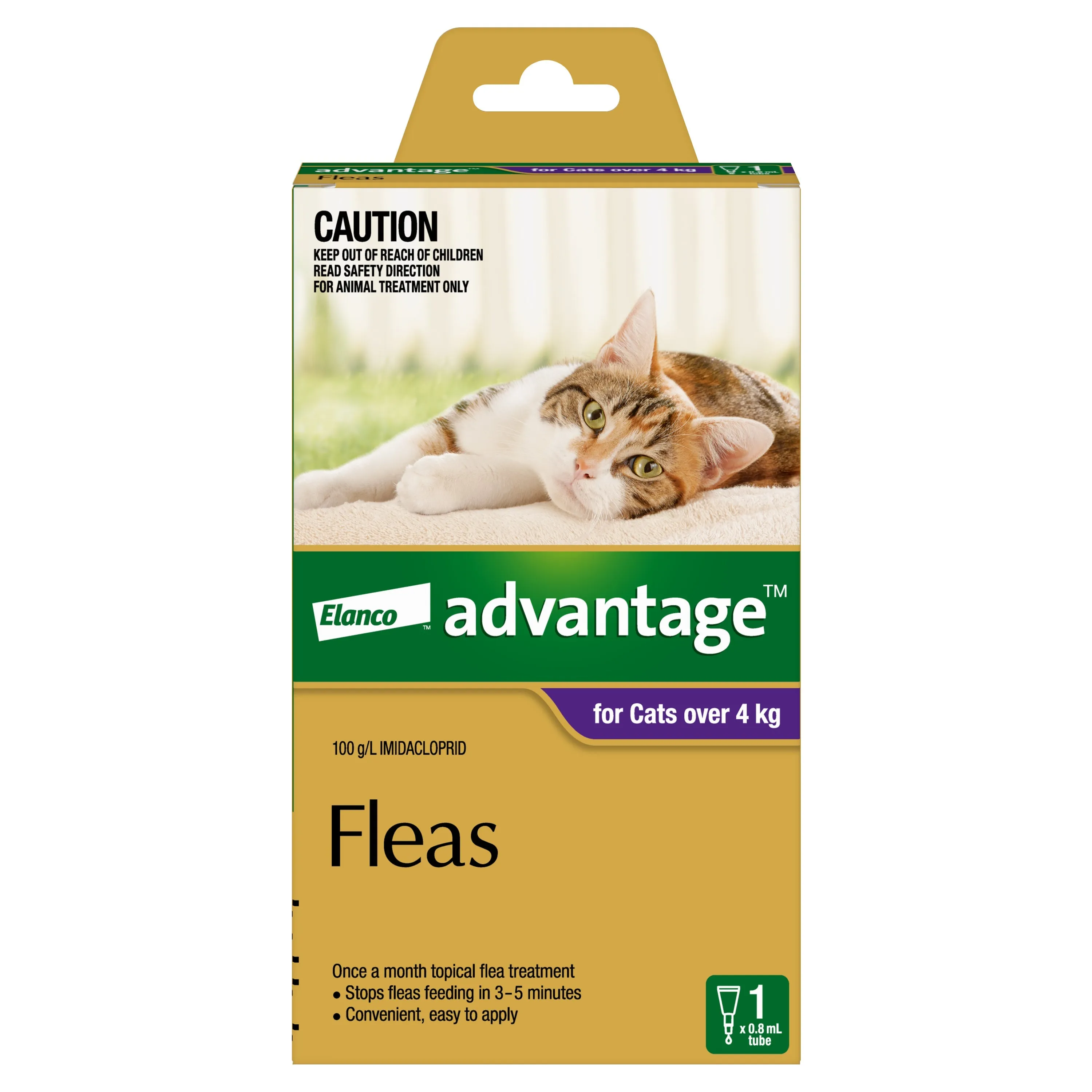 Advantage Flea Treatment for Cats 4kg Purple 1 Pack^^^