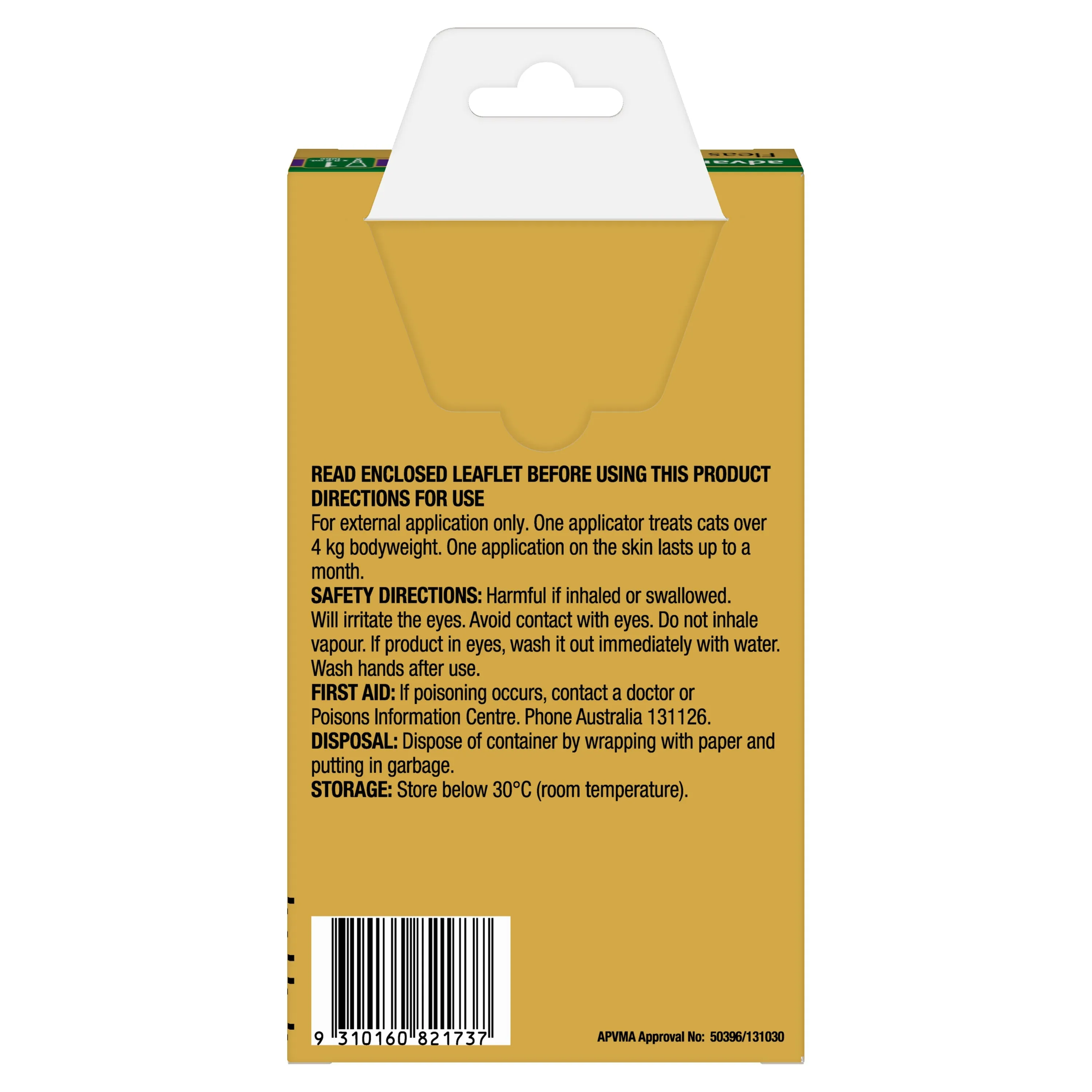 Advantage Flea Treatment for Cats 4kg Purple 1 Pack^^^