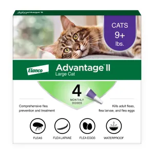 Advantage II Flea Spot Treatment for Large Cats, 9lbs 