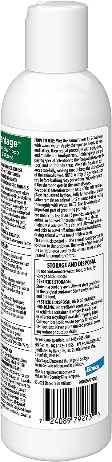 Advantage Treatment Shampoo for Cats & Kittens, 8 oz