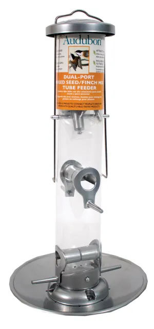 Audubon/woodlink - Tube Feeder With Tray And Dual Ports
