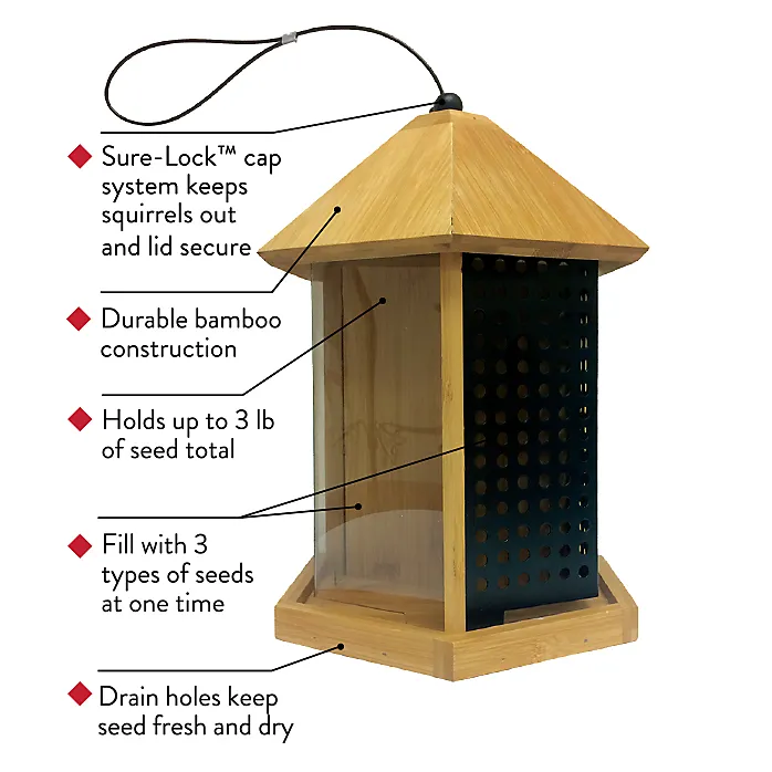 Bird Feeder - Trio Bamboo