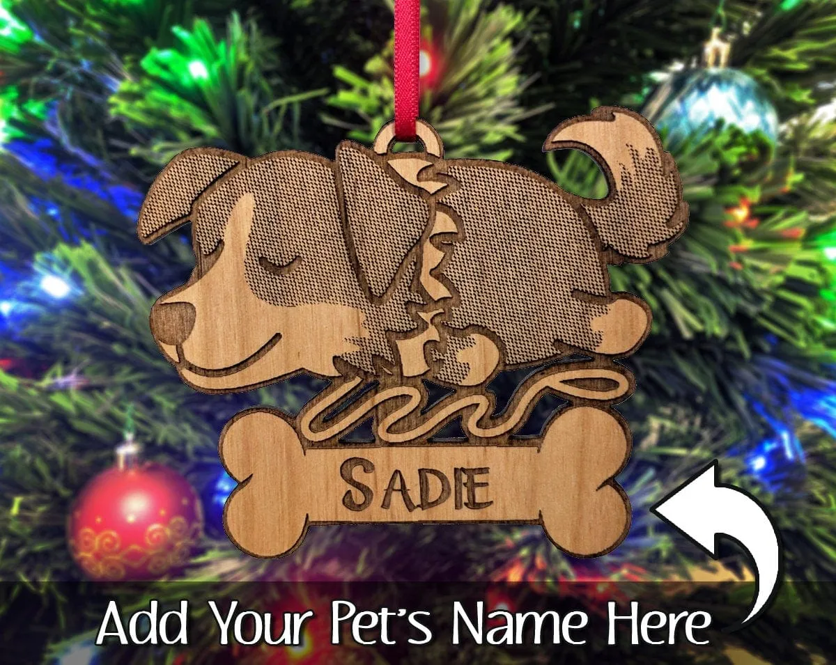 Border Collie Kids Christmas Ornament Gift Stocking Stuffer New Best Friend Pet Personalized with Name Puppy Tree Decoration Dog Adoption