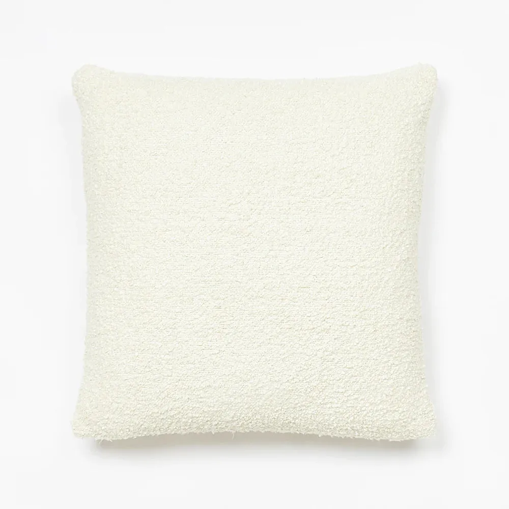 BOUCLE CUSHION 60cm | White