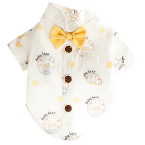 Bowtie Baby Bear Pet Shirt