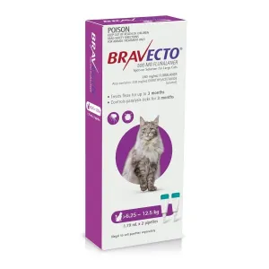 BRAVECTO SPOT-ON FOR LARGE CATS 6.25-12.5KG 2 PACK