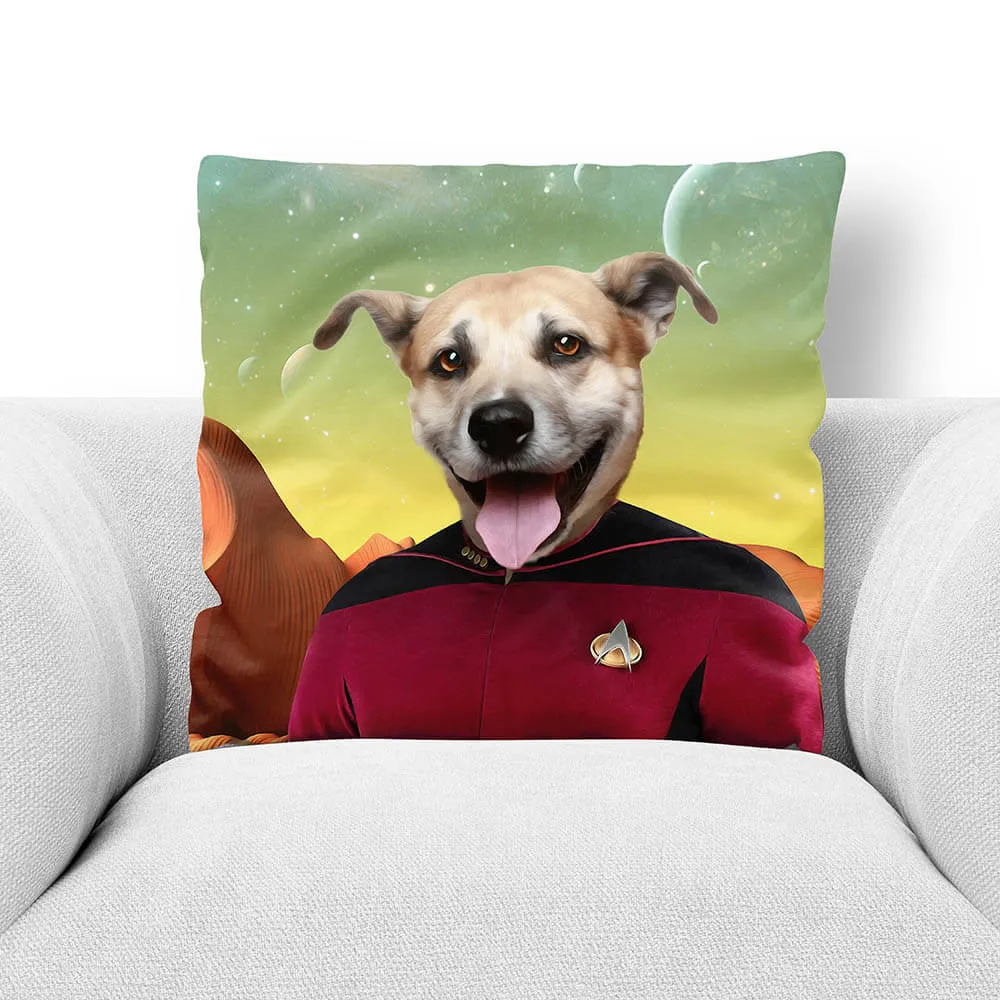 CAPTAIN DIGYARD - CUSTOM PET PORTRAIT THROW PILLOW