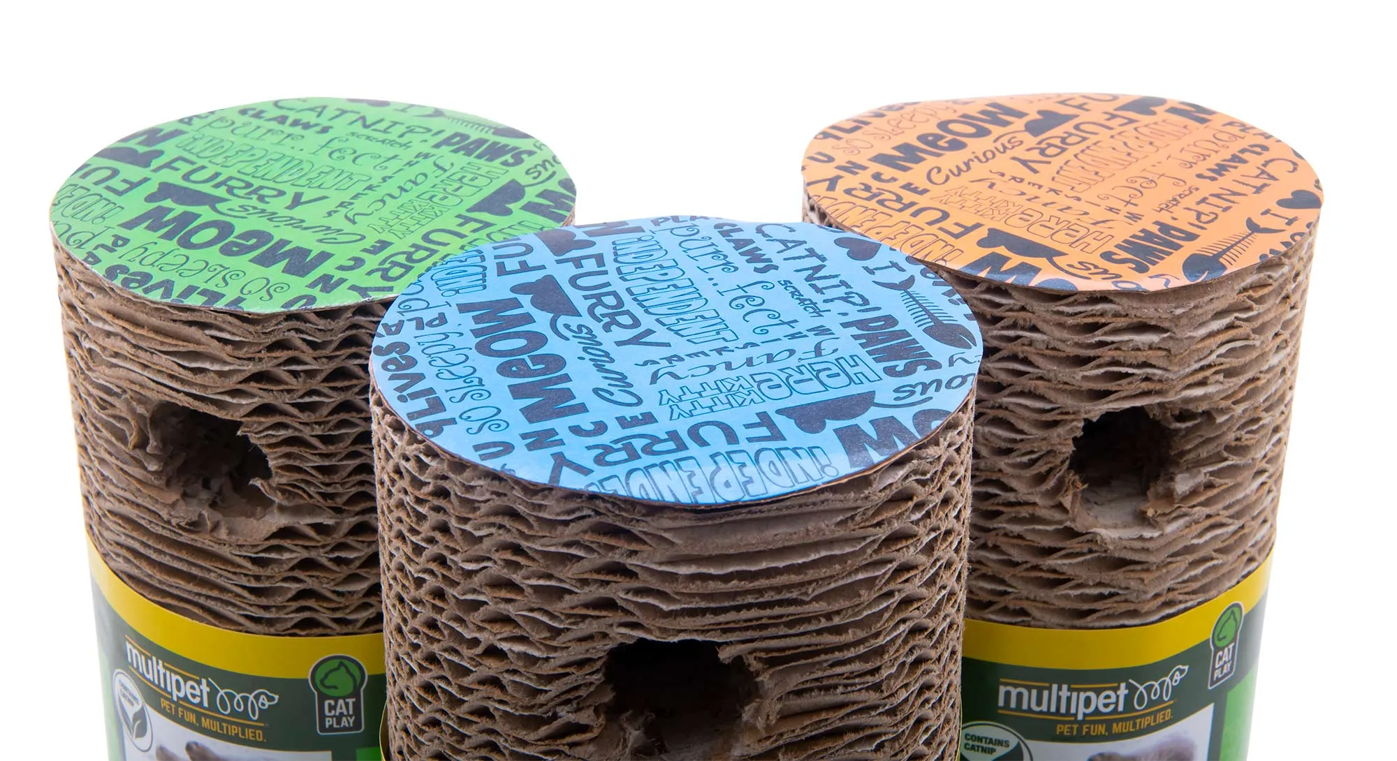 Cardboard Scratcher Roller, 7.5", Assorted