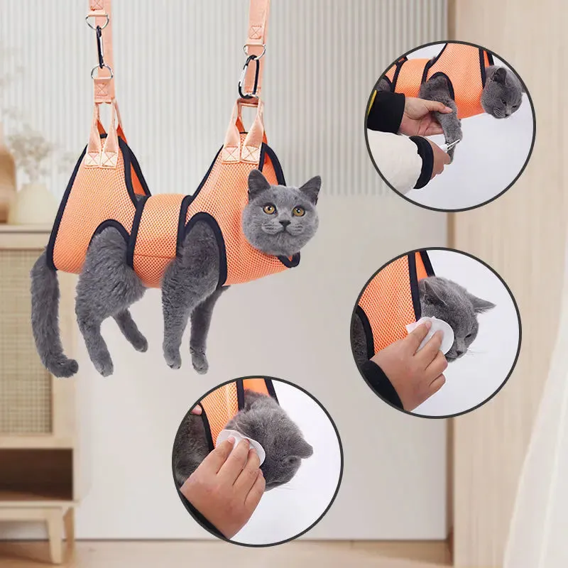 Cat Grooming Hammock - Anti-Scratch Restraint Bag for Trimming & Bathing