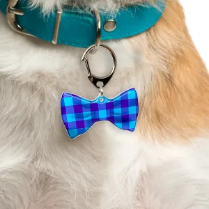 Checker Bowtie Pet ID Tag