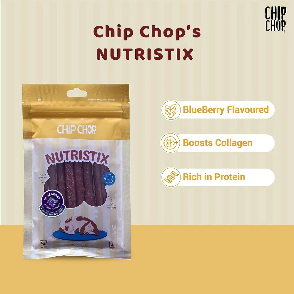 Chip Chops Duck, Blueberry and Bacon Nutristix Dog Treats Combo (3 x 70g)