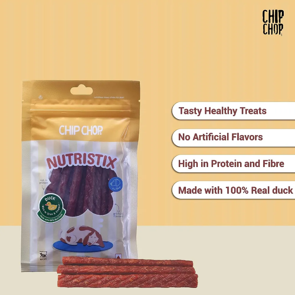 Chip Chops Duck, Blueberry and Bacon Nutristix Dog Treats Combo (3 x 70g)