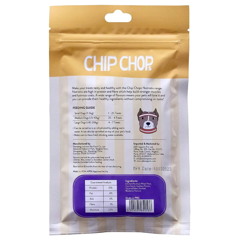 Chip Chops Duck, Blueberry and Bacon Nutristix Dog Treats Combo (3 x 70g)