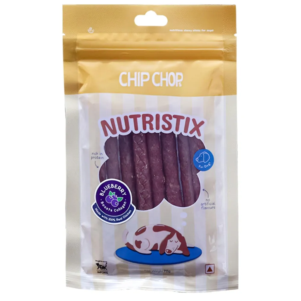 Chip Chops Duck, Blueberry and Bacon Nutristix Dog Treats Combo (3 x 70g)