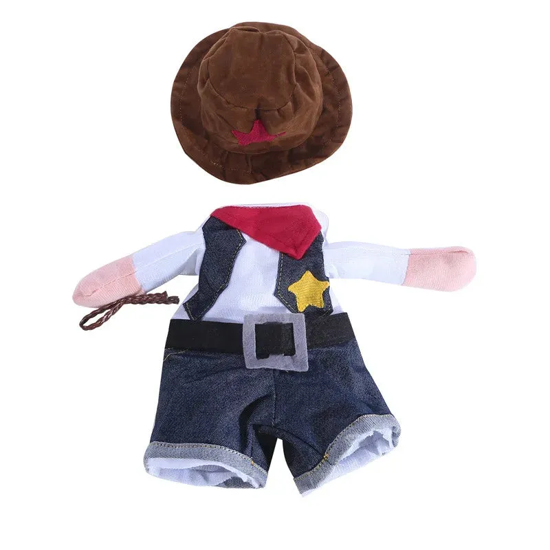 Cowboy-Themed Pet Costume for Dogs and Cats