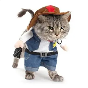 Cowboy-Themed Pet Costume for Dogs and Cats
