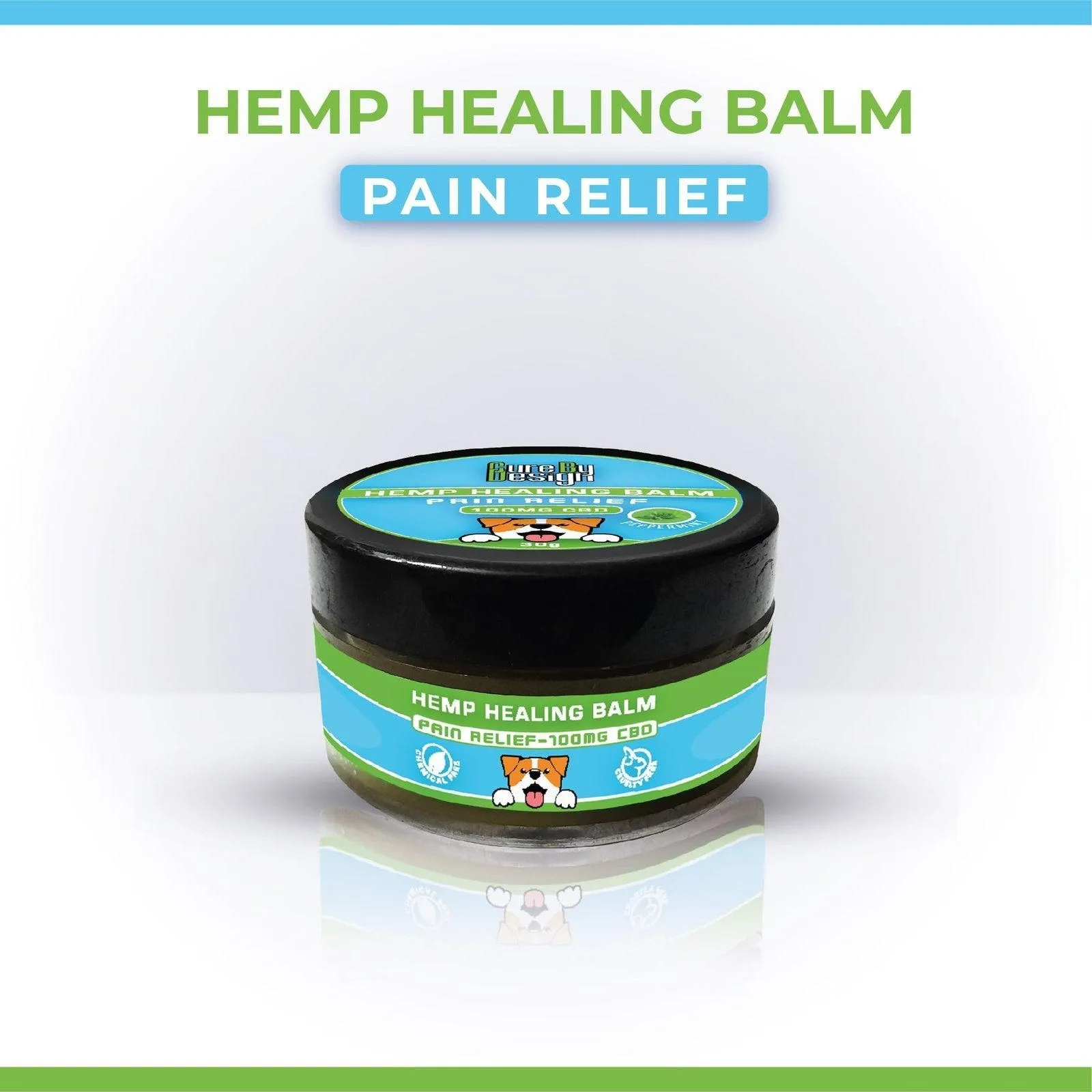 Cure By Design- Hemp Healing Balm for Pets – Pain Relief (100mg CBD)