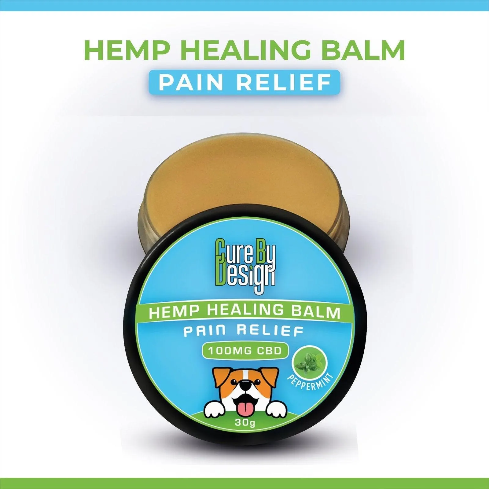 Cure By Design- Hemp Healing Balm for Pets – Pain Relief (100mg CBD)