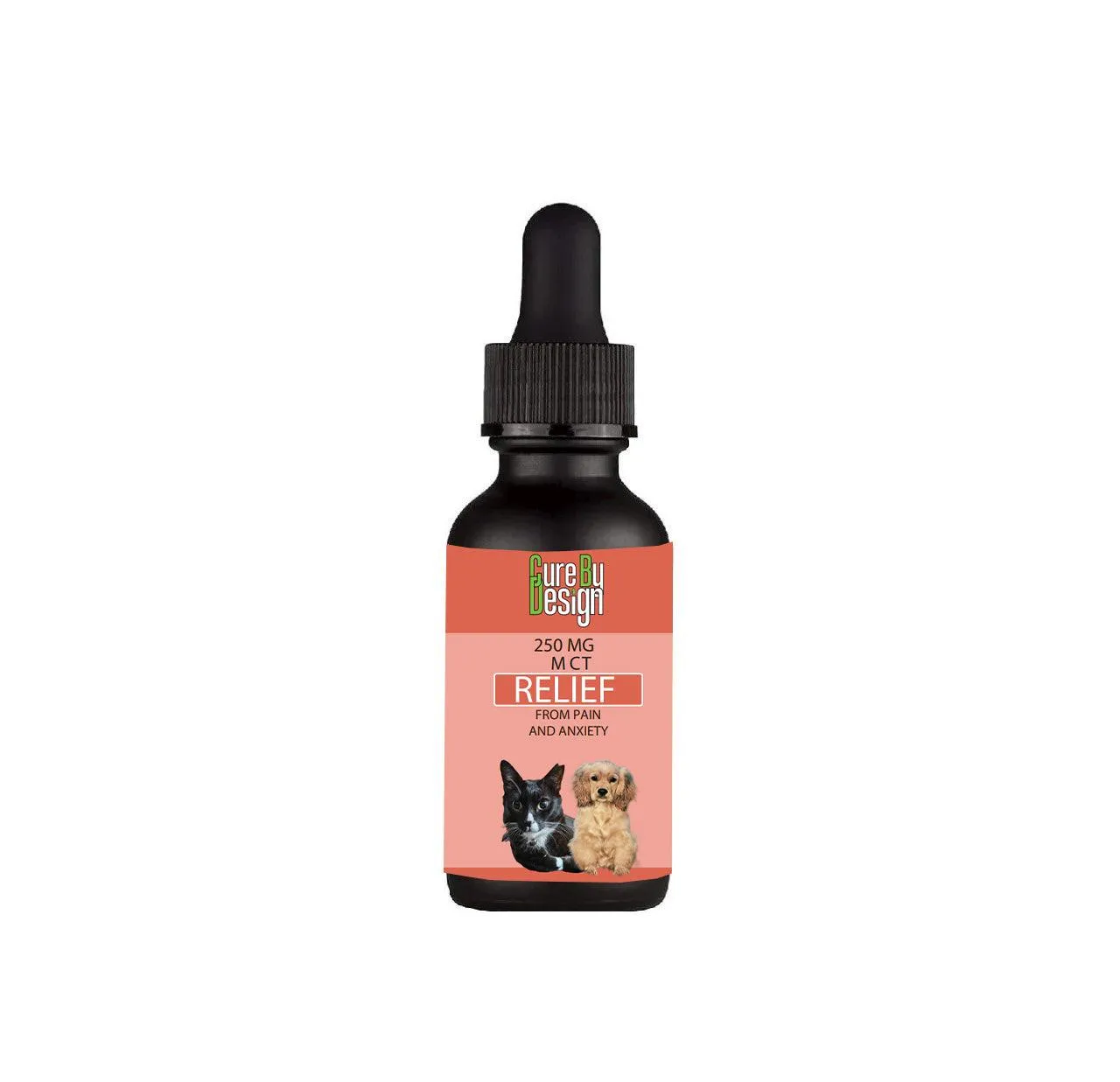 Cure By Design- Relief 250mg CBD for Small Animals (MCT)