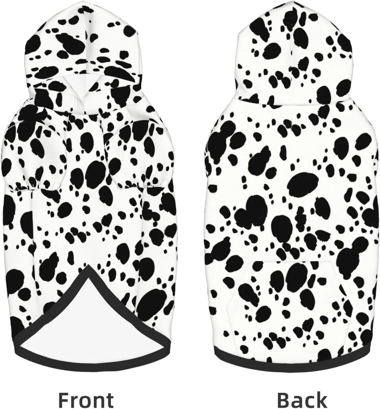 Cute Dalmatian Print Dog HoodiesDog Clothes with Pocket and Hat Winter Clothes Sweaters for Medium Large Dogs Girl Boy Pets' Clothes Outfits