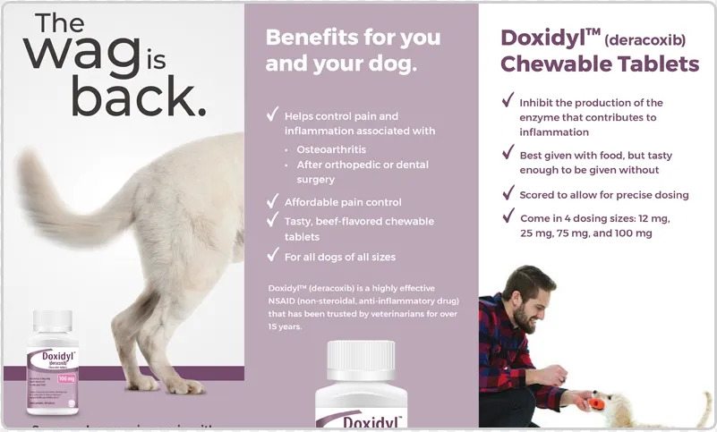 Doxidyl (deracoxib) 25mg Chewable Tablets