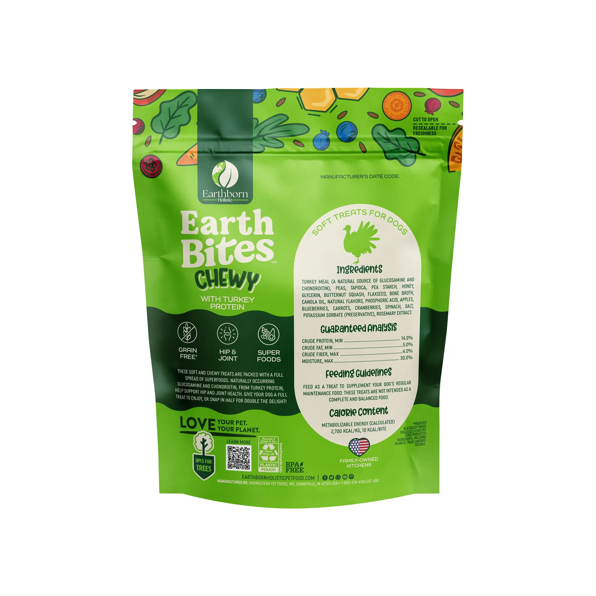 Earthborn Holistic EarthBites Chewy Grain-Free Dog Treats