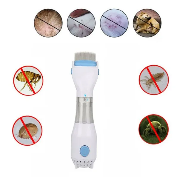 Electric Flea Comb Puppies Treatment Safe Pets Kill for Dogs Cats