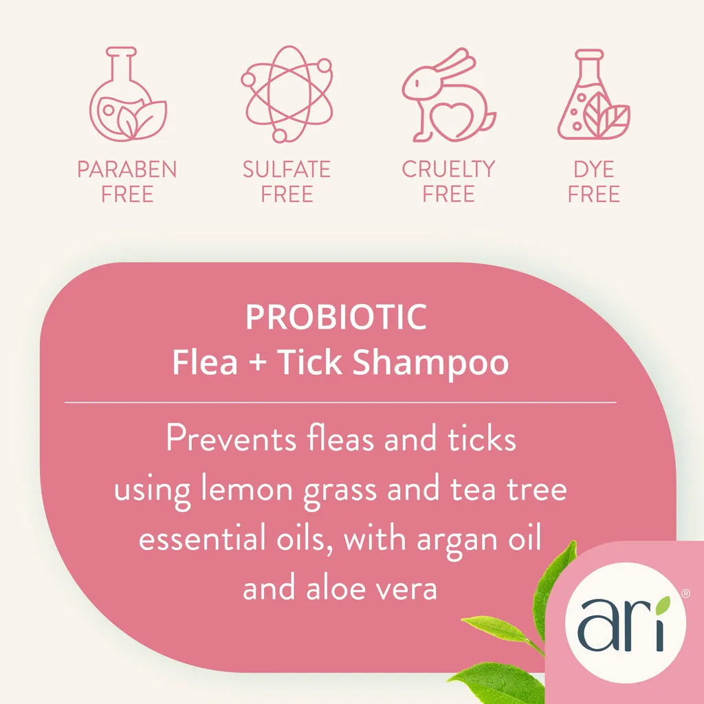 Health Extension Ari Probiotic Flea & Tick Shampoo Tea Tree & Lemongrass For Dogs, 16-oz