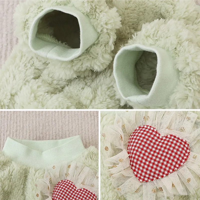 Heart Decoration Plush Pet Vest