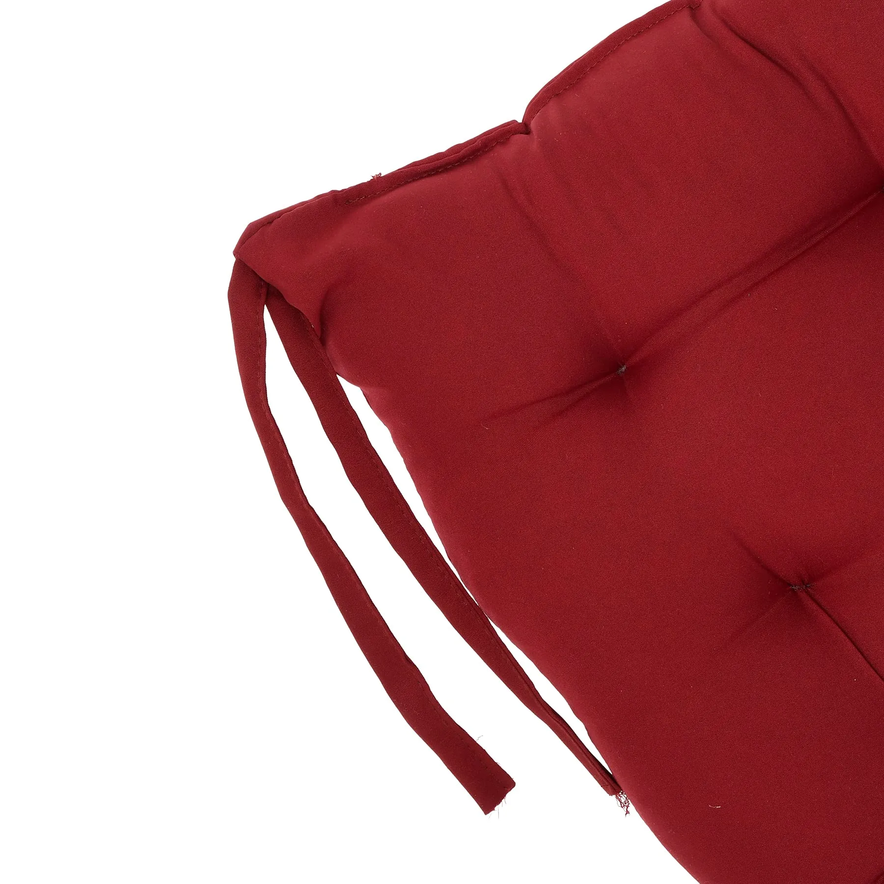 Heart Home Microfiber Square Chair Pad/Cushion for Office, Home or Car Sitting with Ties-Pack of 2, 18 * 18 Inch (Maroon) (Model: HS_37_HEARTH020859)