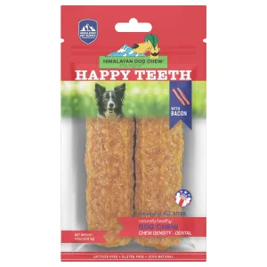 Himalayan Dog Chew Happy Teeth Dog Treats (Bacon) 4oz