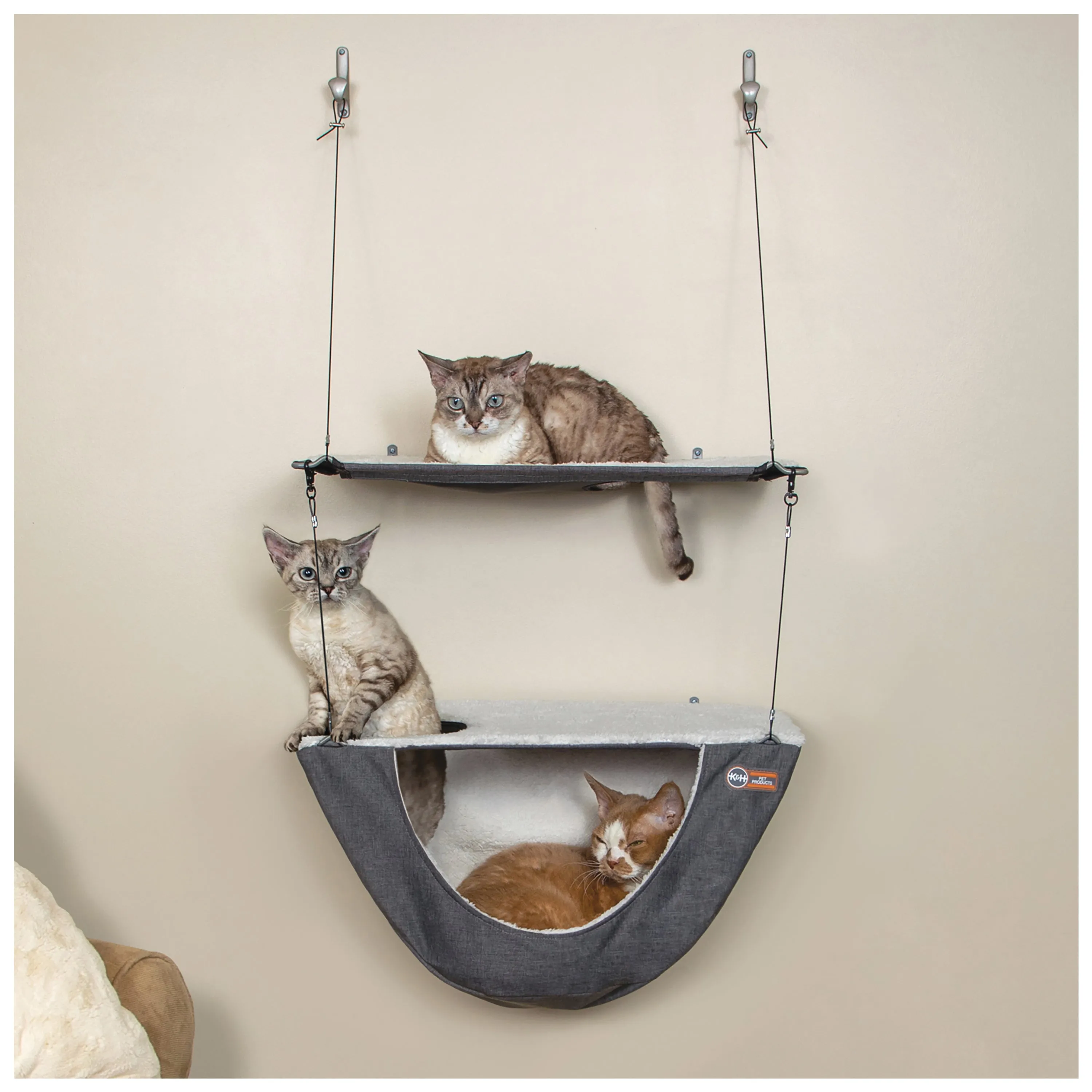 K&H Wall Mount Cat Shelf & Cat Hammock