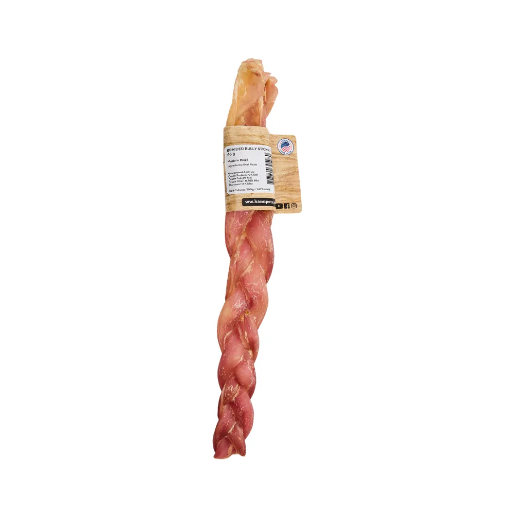 Kanu Pet Braided Bully Sticks Dog Treat
