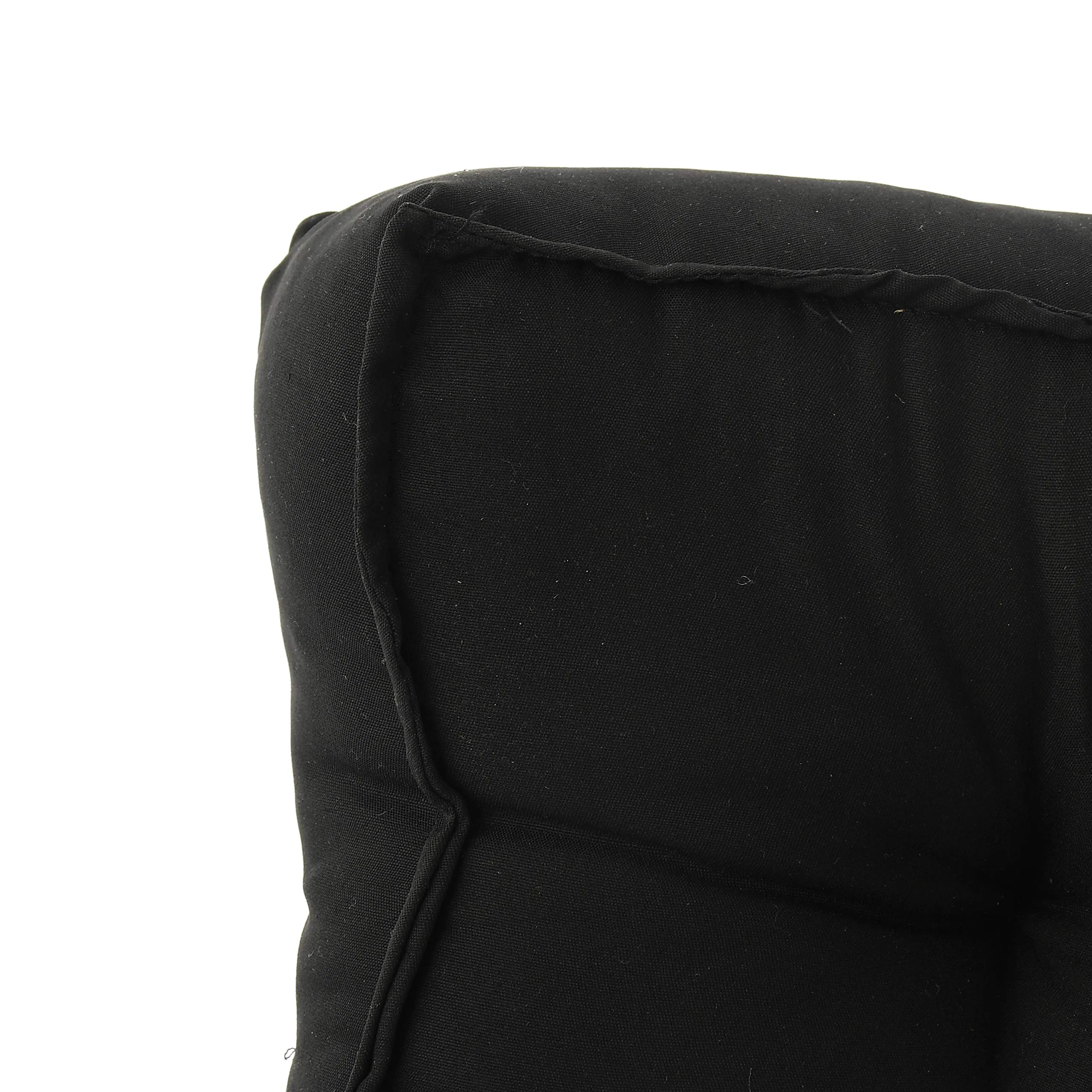 Kuber Industries Microfiber Square Chair Pad Seat Cushion for Car Pad, Office Chair, Indoor/Outdoor, Dining Living Room, Kitchen-Pack of 4, 18 * 18 Inch (Black)