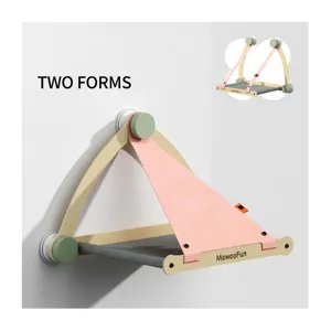 MewooFun Wall Mounted Cat Window Perch Hammock Pink