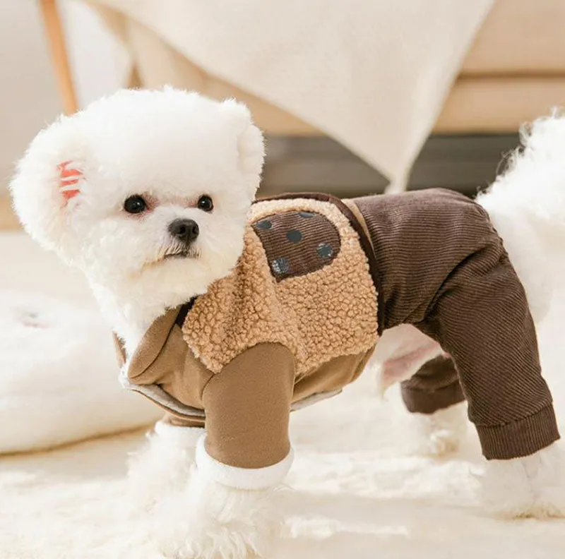 New autumn and winter warm and thick puppies pet clothes