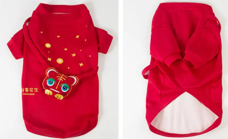 New Year Festive Festive Medium and Large Dog Pet Warm Sweatshirt