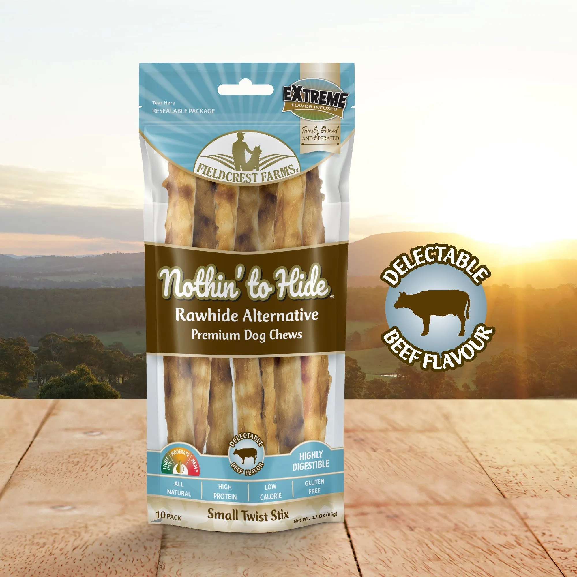 Nothin to Hide Beef Twist Stix Small Dog Treats 10 Pack^^^