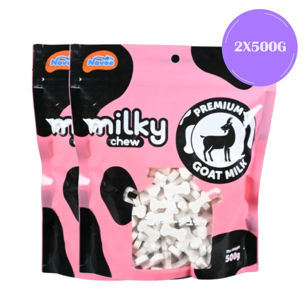 Novee Milky Chew Goat Milk Mini Bone Treats for Dogs