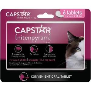 Open Box - Capstar Fast-Acting Oral Flea Treatment for Cats - 2-25 lbs/6ct