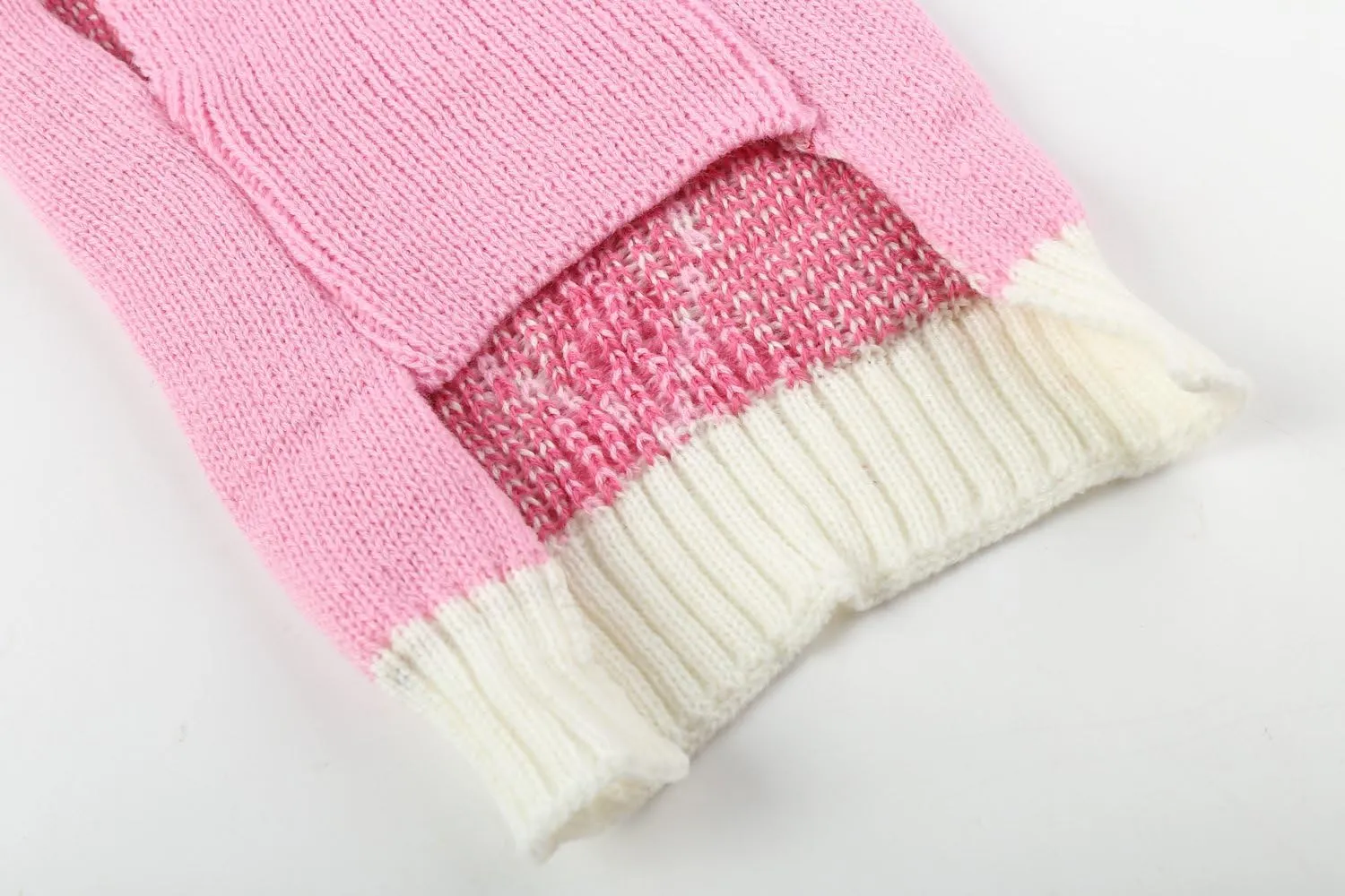 Pink Argyle Puppy Sweater for Girl Pet Sweater Knitwear for Dogs & Cats Warm Knitted Turtleneck X-Small (XS) Size