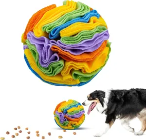 Puzzle Sniffing Interactive Dog Ball for Blind Dogs, Training, Stress Relief & Enrichment - Washable Treat Ball (20cm, Sweet Purple)