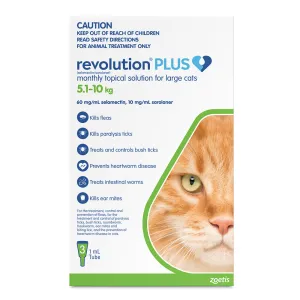 Revolution Plus Flea & Tick Treatment 5-10kg Cat Spot On