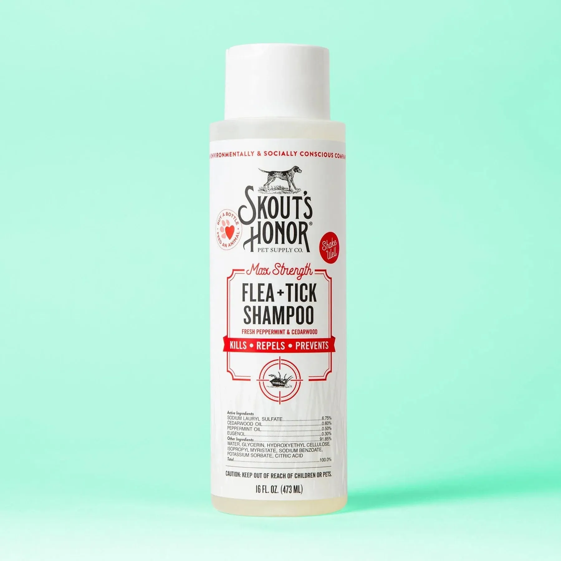 Skout's Honor Flea   Tick Shampoo for Dogs, 16 oz