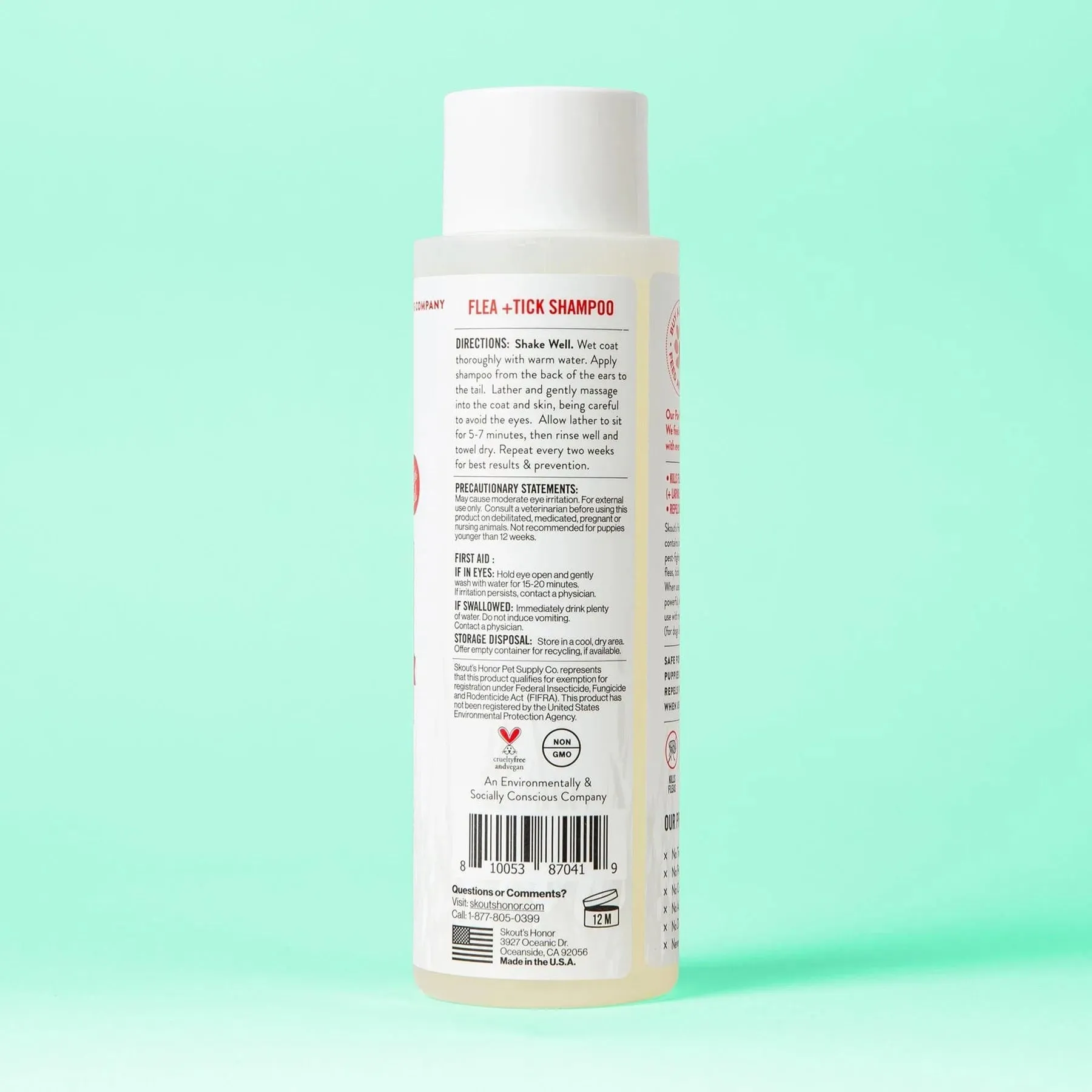 Skout's Honor Flea   Tick Shampoo for Dogs, 16 oz