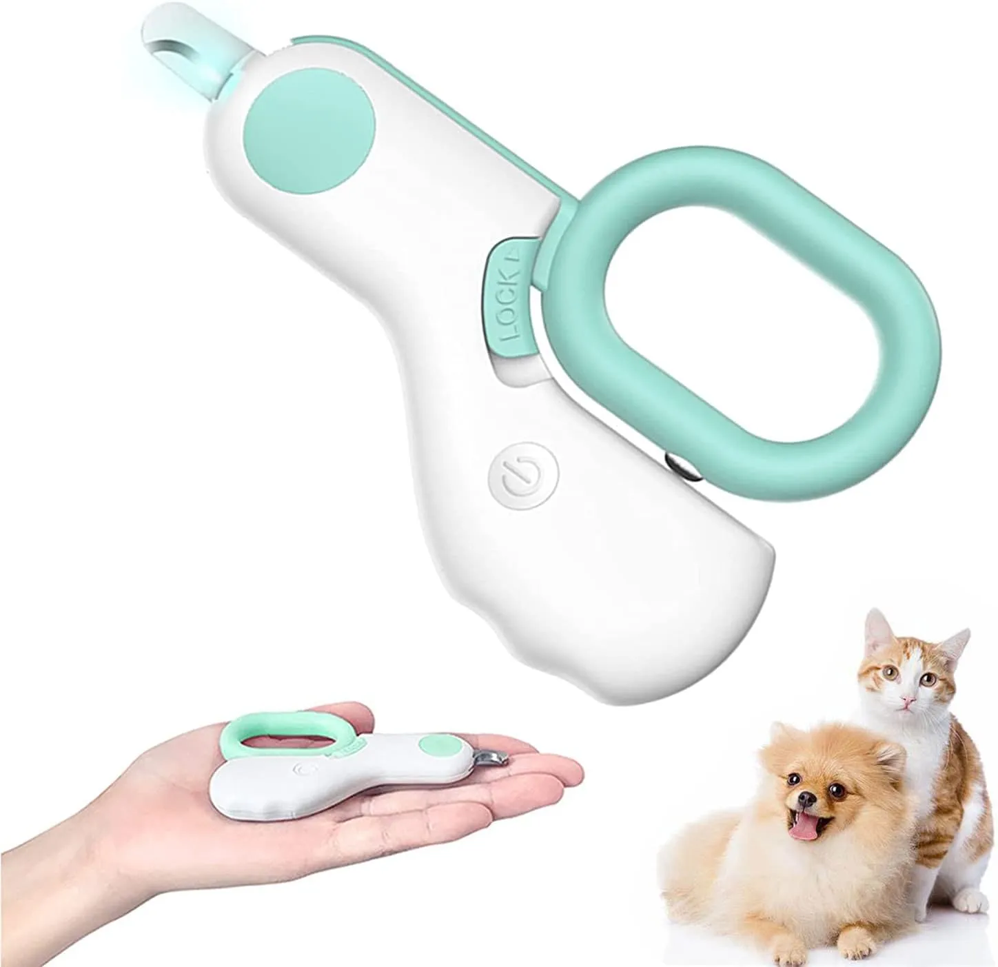 Small Animals Nail Clippers with LED Lights to Avoid Excessive Cutting and Razor Sharp Blades - Professional Claw Trimmer for Tiny Dog Cat Kitten Bunny Rabbit Bird Guinea Pigs Ferret Hamsters (Blue)