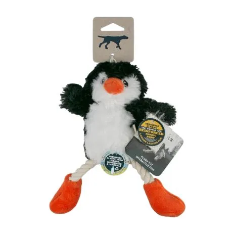 Tall Tails Dog Toy Holiday Penguin Pull-Through Rope Tug